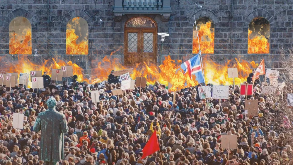 Revolt på Island  kräver spänning